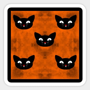 Halloween Cat Pattern Sticker